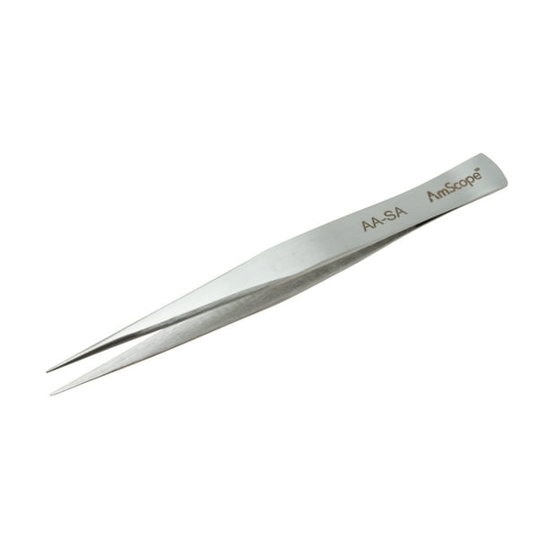 1 pc High Precision 5-inch Straight Precise Tip Tweezers AmScope